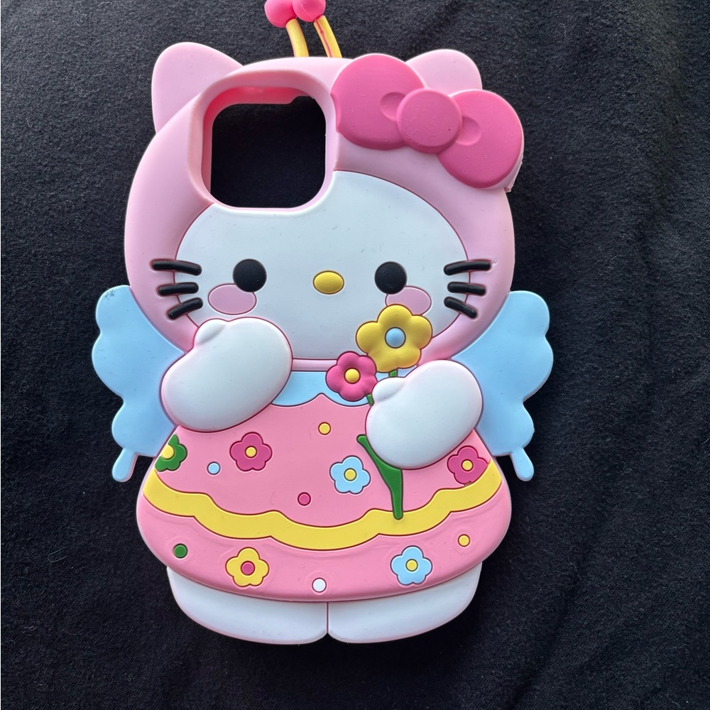 Cute Pink hello kitty Phone Case with Wings